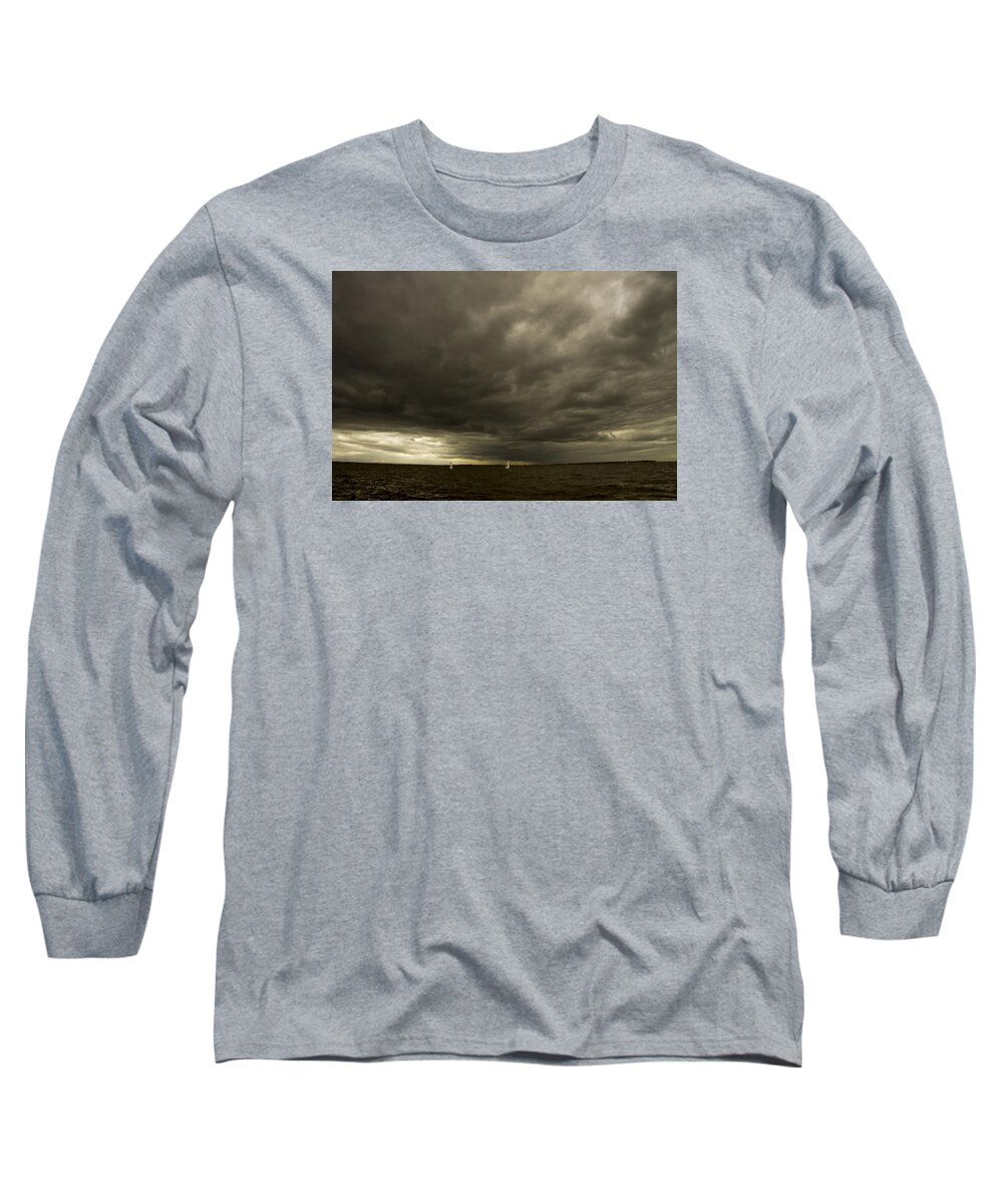 Whitstable Long Sleeve T-Shirt featuring the photograph Storm over Medway by David French