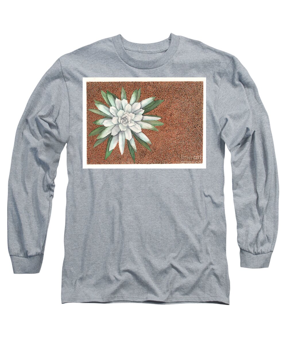 Succulent Long Sleeve T-Shirt featuring the painting Succulent by Hilda Wagner