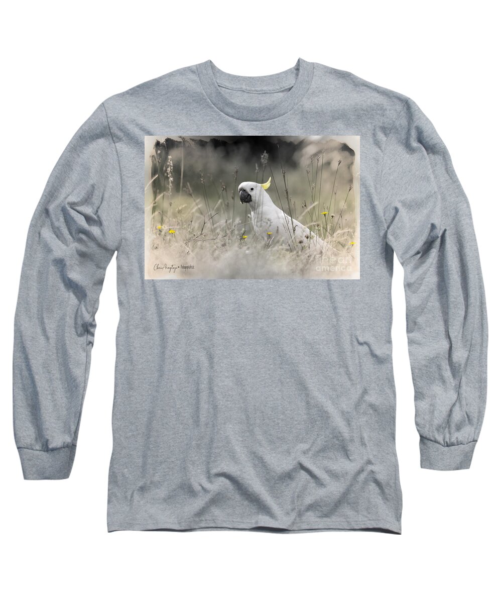 Cockatoo Long Sleeve T-Shirt featuring the photograph Sulphur Crested Cockatoo by Chris Armytage