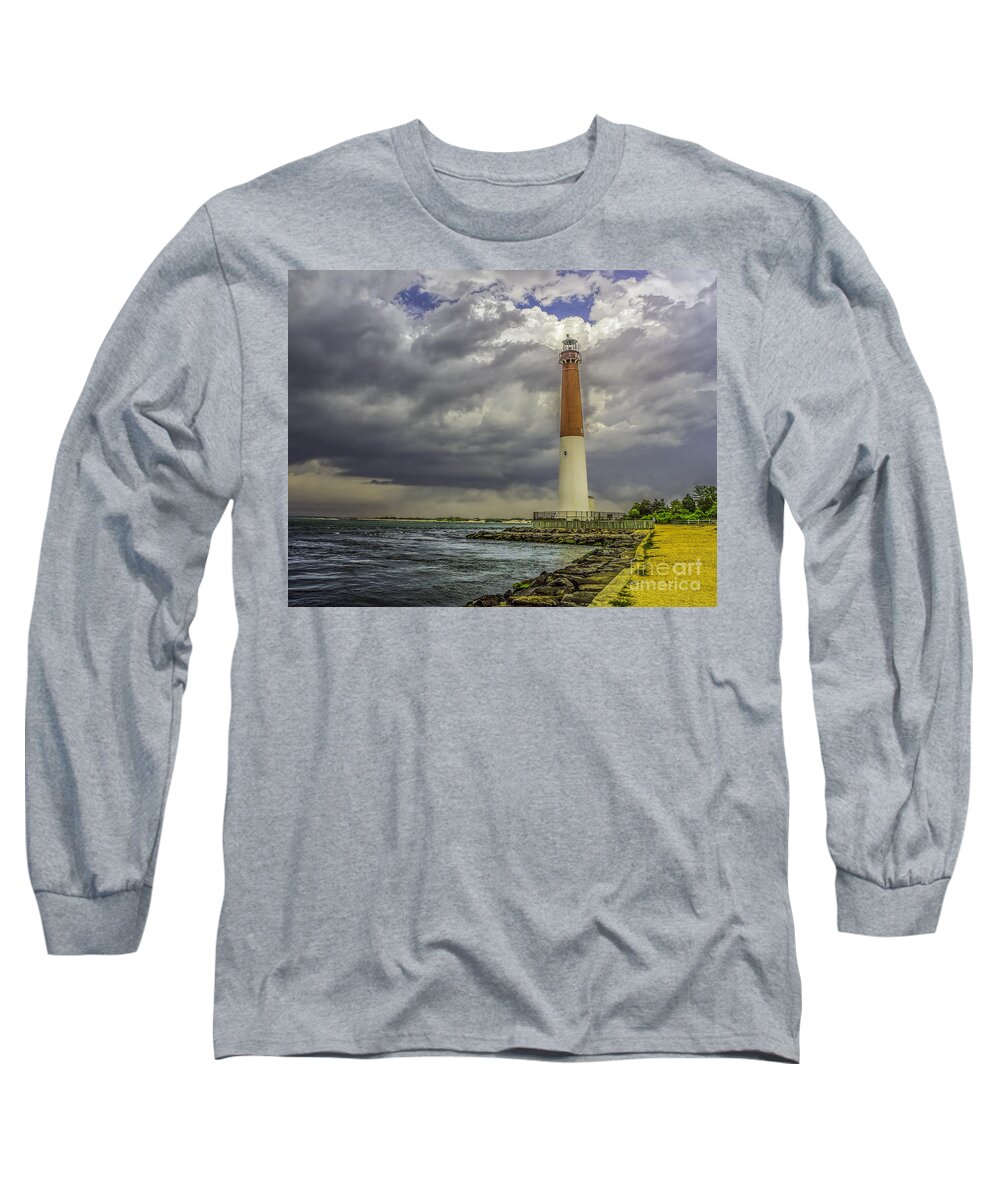 Jersey Long Sleeve T-Shirt featuring the photograph Summer Clouds at Barnegat Light by Nick Zelinsky Jr