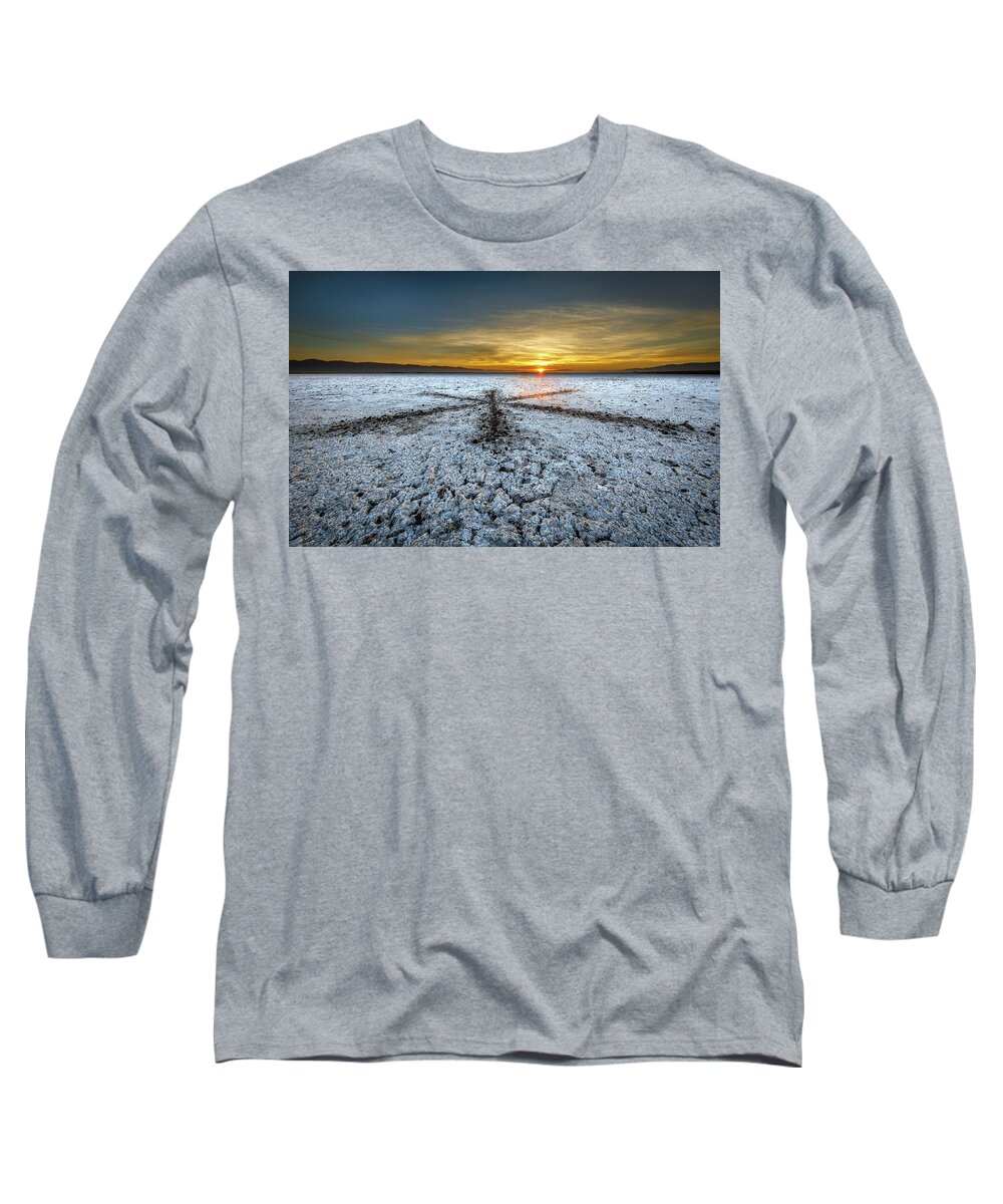 Long Sleeve T-Shirt featuring the photograph Sunrise at Soda Lake by Tim Bryan