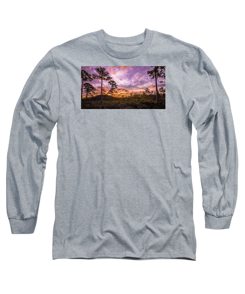Jonathan Dickinson State Park Long Sleeve T-Shirt featuring the photograph Sunrise in JD by Christopher Perez