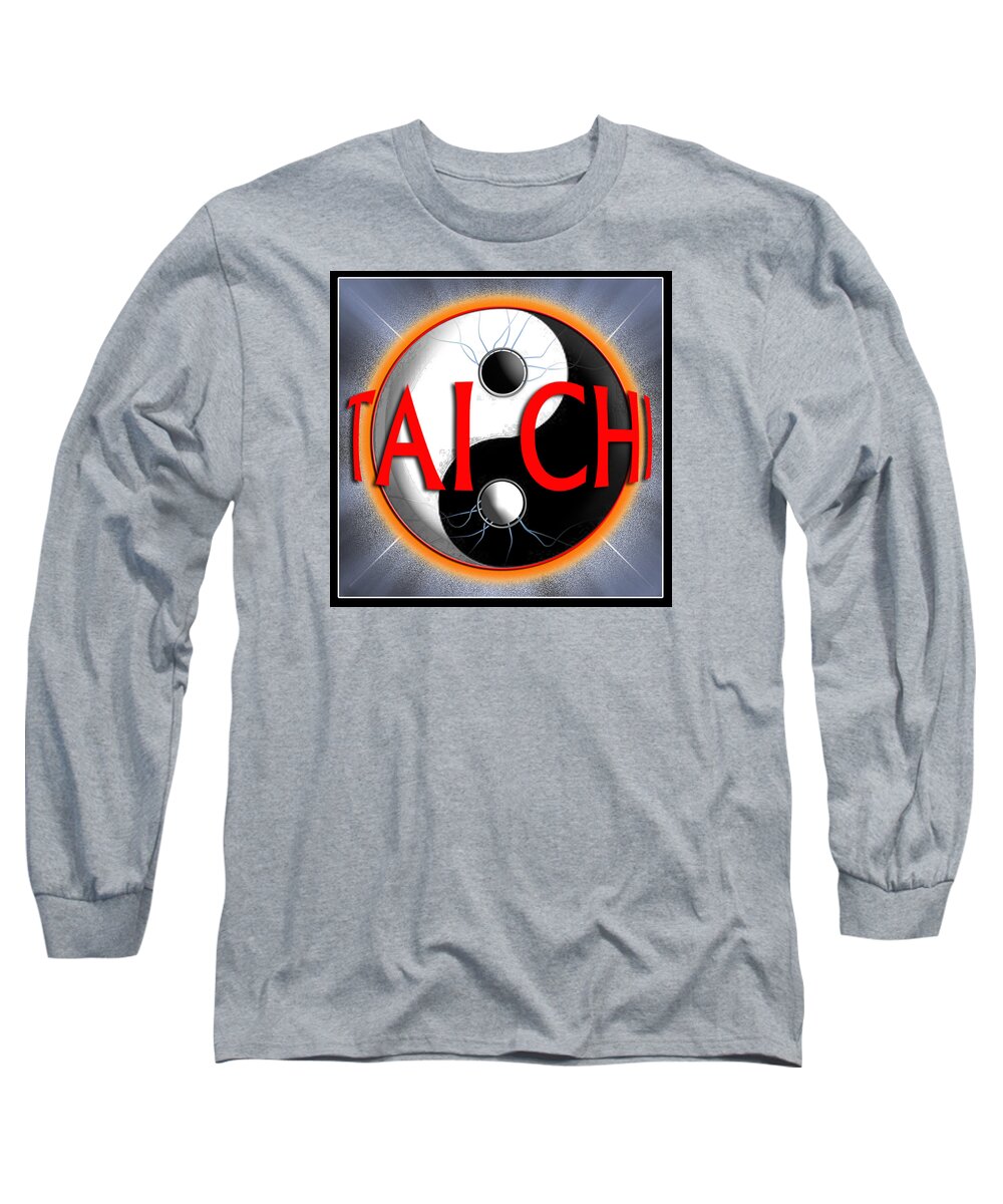 Tai Chi Long Sleeve T-Shirt featuring the digital art Tai Chi by Steve Sperry