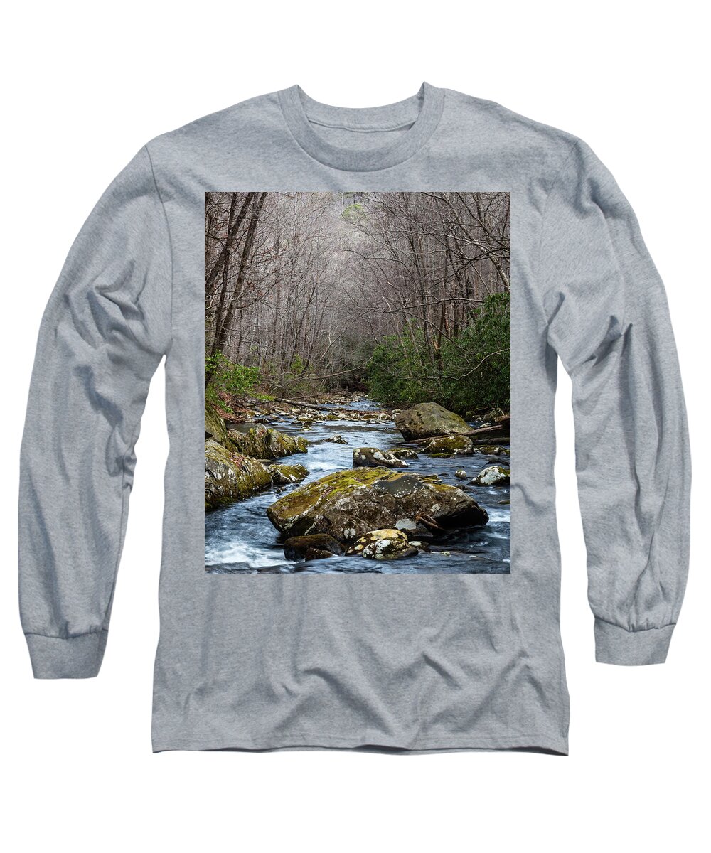 Scenic Long Sleeve T-Shirt featuring the photograph Tellico River by Gary Migues