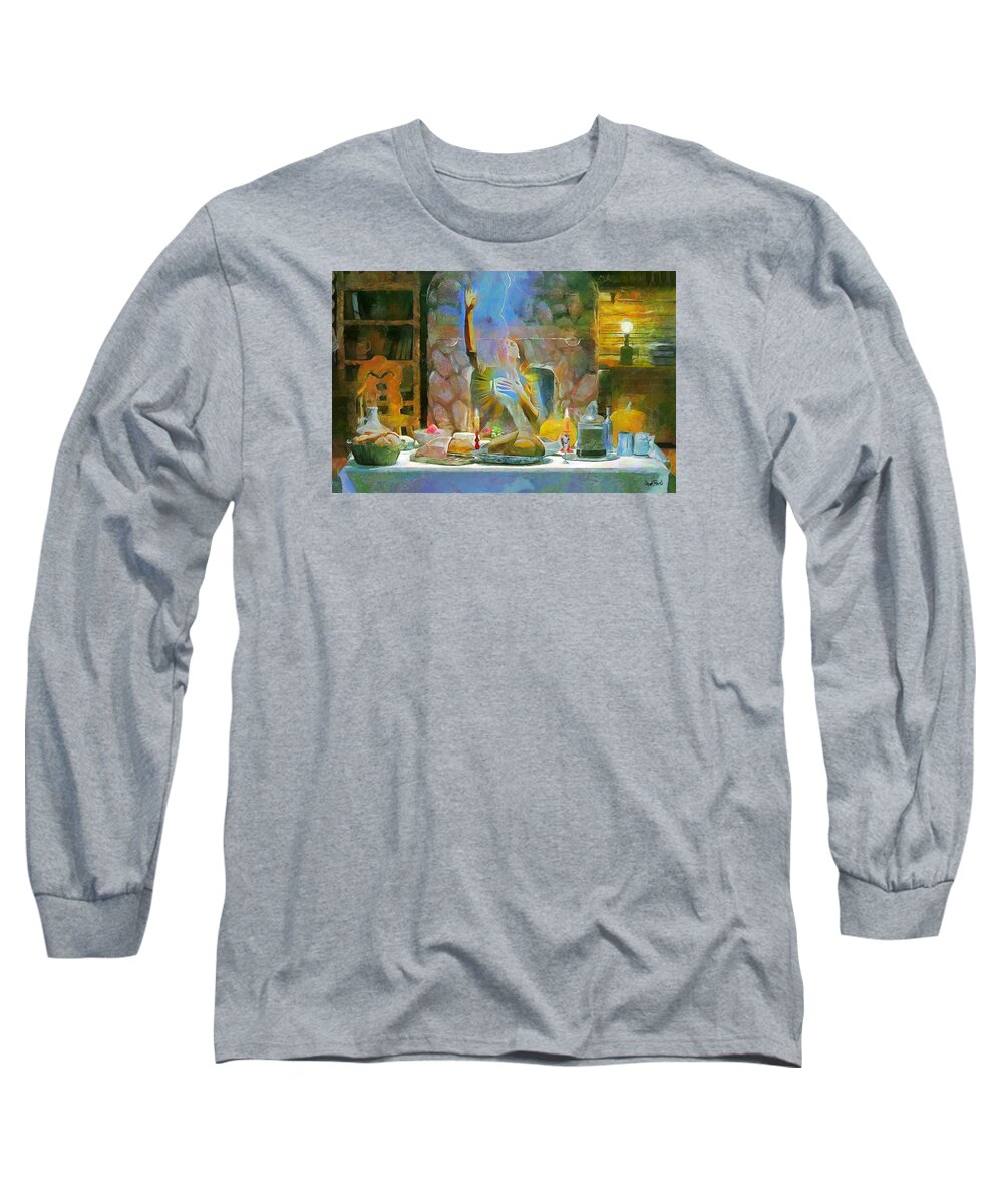 Thanksgiving Long Sleeve T-Shirt featuring the painting Thanksgiving by Wayne Pascall