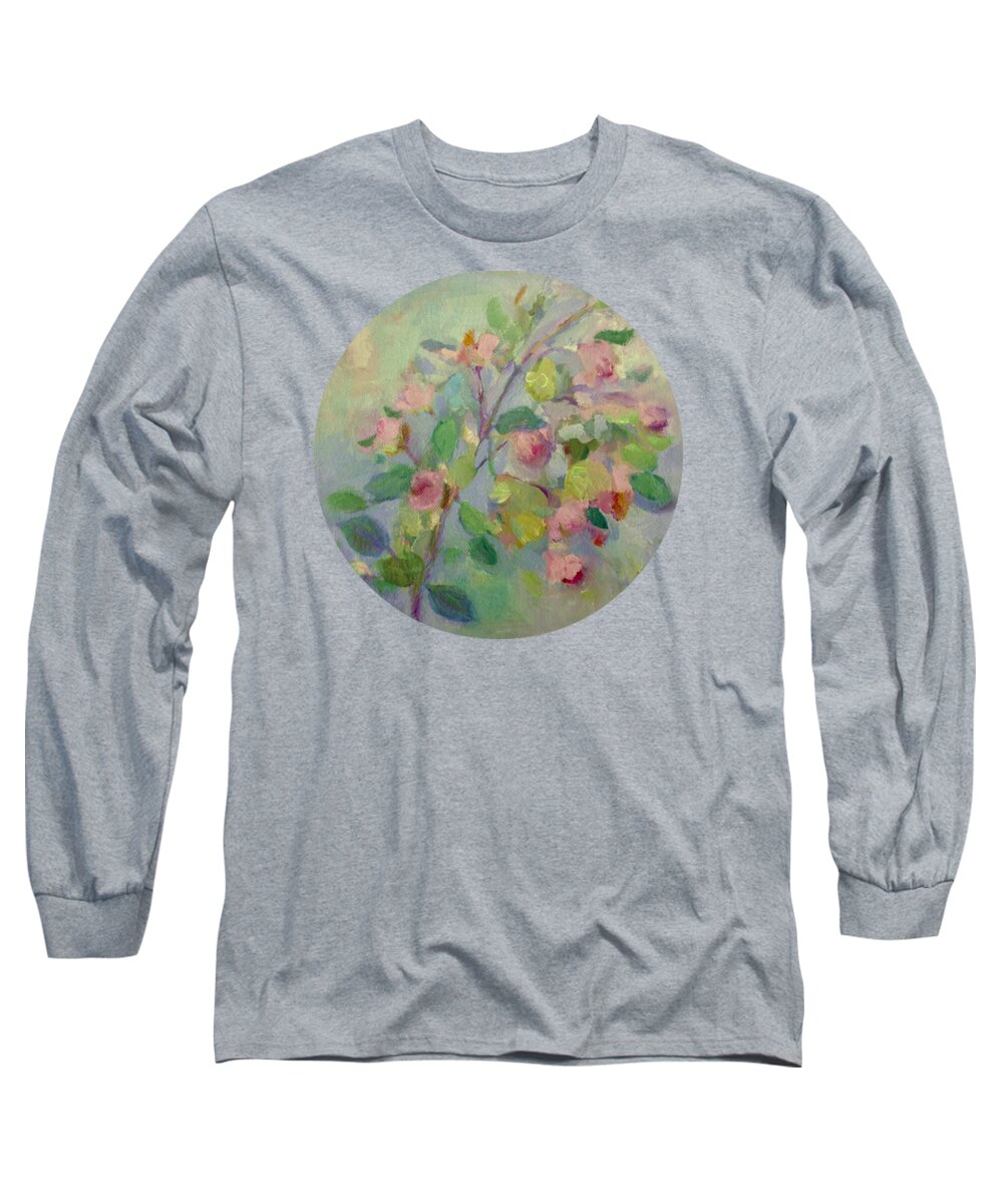 Pink Long Sleeve T-Shirt featuring the painting The Beauty of Spring by Mary Wolf