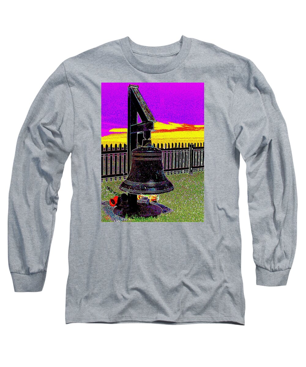 Bell Long Sleeve T-Shirt featuring the painting The Bell at Pemaquid Point by Cliff Wilson