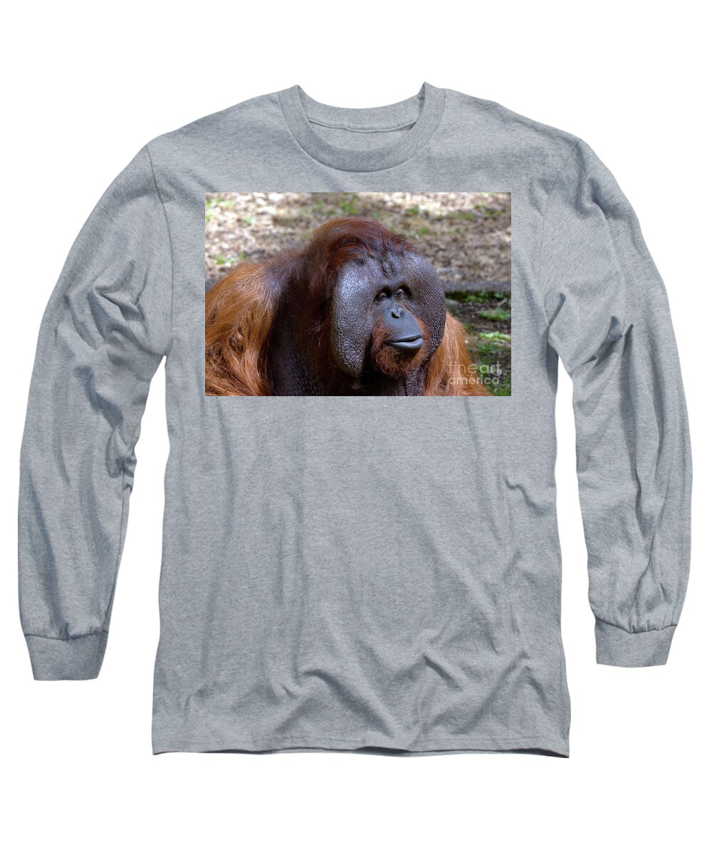 Animal.ape Long Sleeve T-Shirt featuring the photograph The Jungle V.I.P. by Baggieoldboy