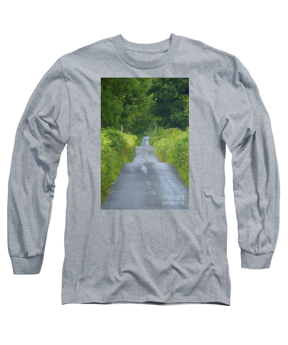 Road Long Sleeve T-Shirt featuring the photograph The long and winding road by Joe Cashin