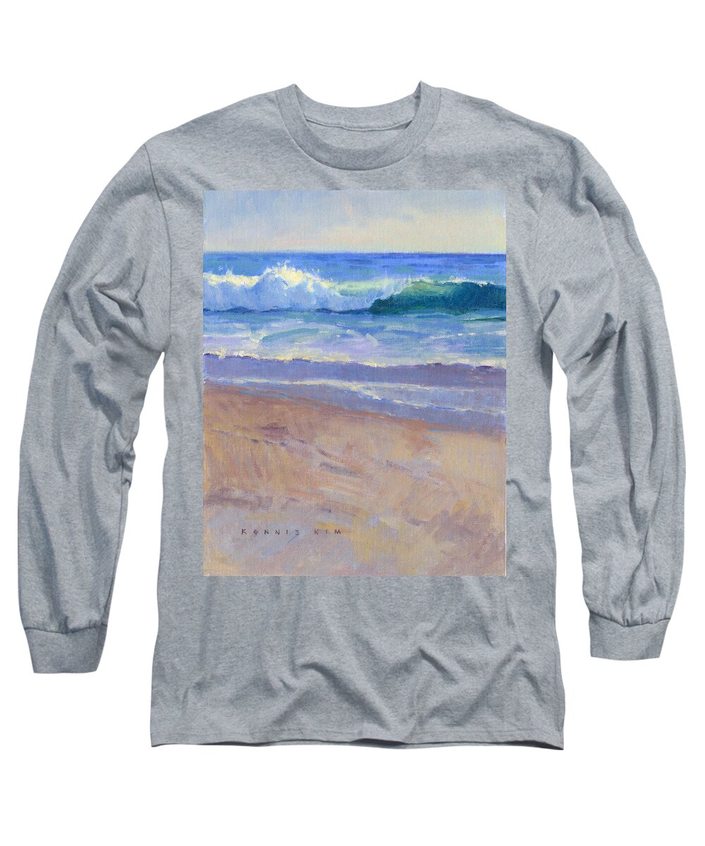 California Long Sleeve T-Shirt featuring the painting The Healing Pacific by Konnie Kim