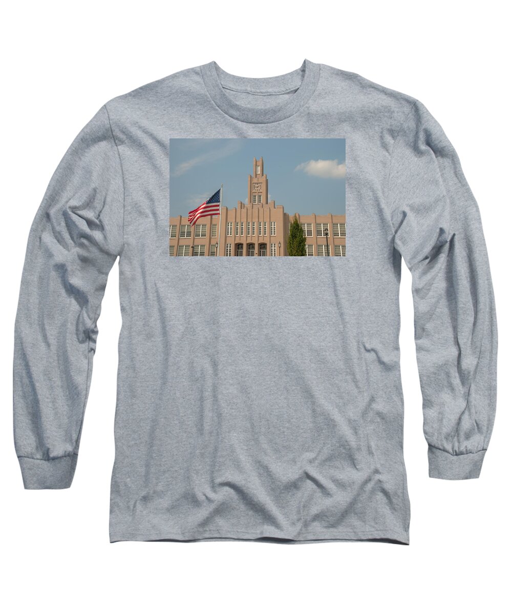 Campus Long Sleeve T-Shirt featuring the photograph The School on the Hill by Mark Dodd