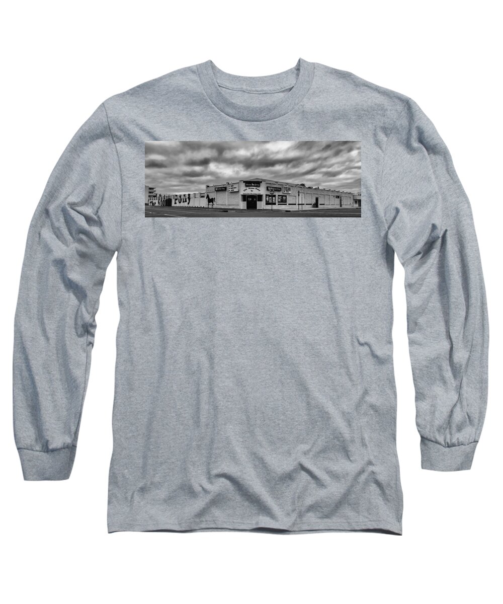 Terry D Photography Long Sleeve T-Shirt featuring the photograph The Stone Pony Asbury Park New Jersey Black and White by Terry DeLuco