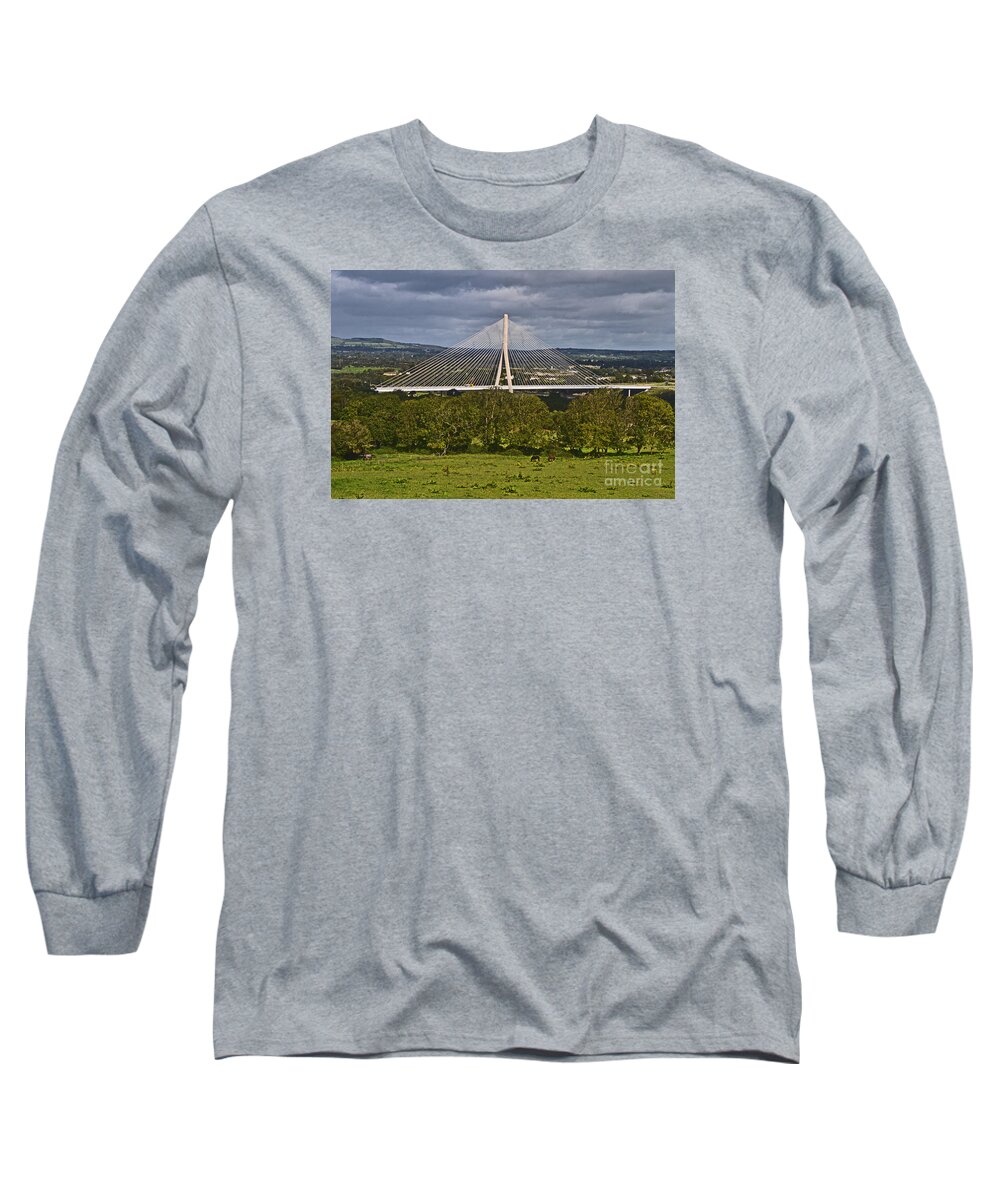 Bridge Long Sleeve T-Shirt featuring the photograph The Thomas Francis Meagher bridge by Joe Cashin