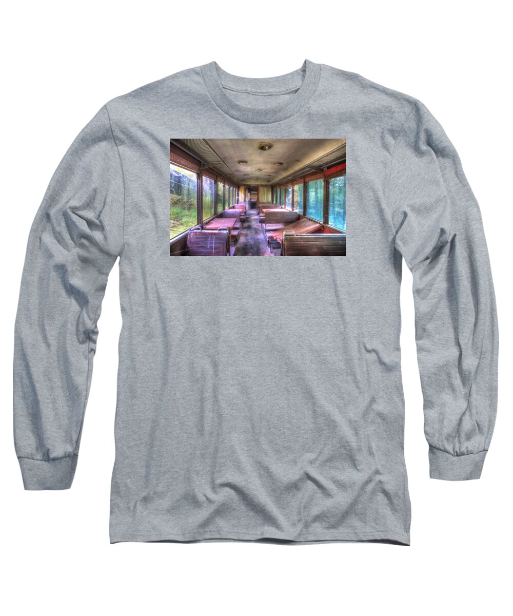 Tram Long Sleeve T-Shirt featuring the photograph THE TRAM LEAVES THE STATION... inside by Enrico Pelos
