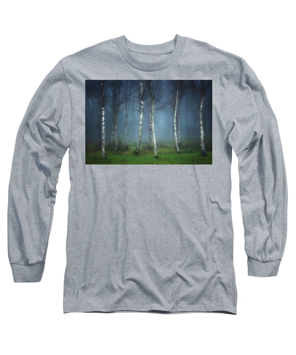 Forest Long Sleeve T-Shirt featuring the photograph The White Stripes by Mikel Martinez de Osaba