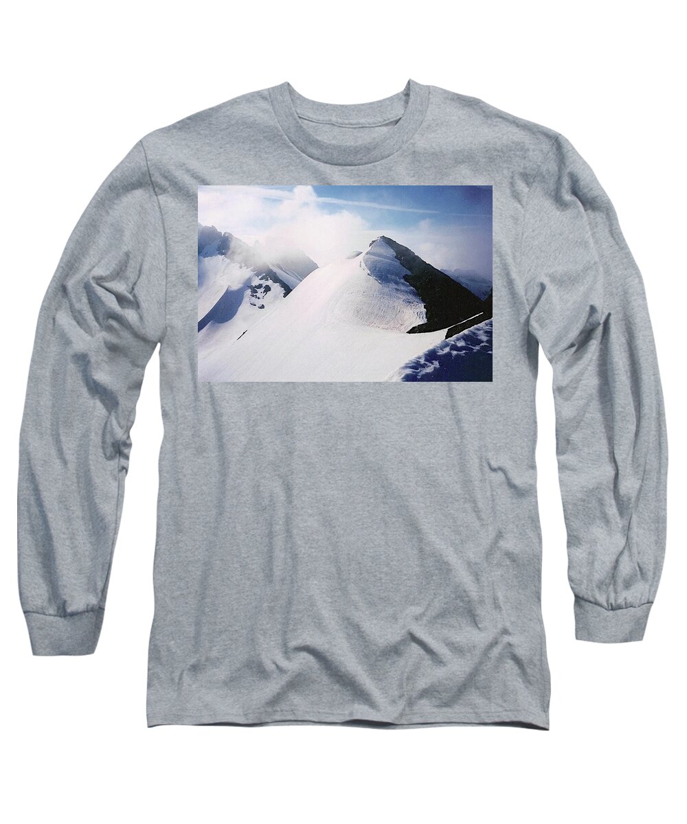  Long Sleeve T-Shirt featuring the photograph Three Fingers Climb North Cascades Washington 2000 by Leizel Grant
