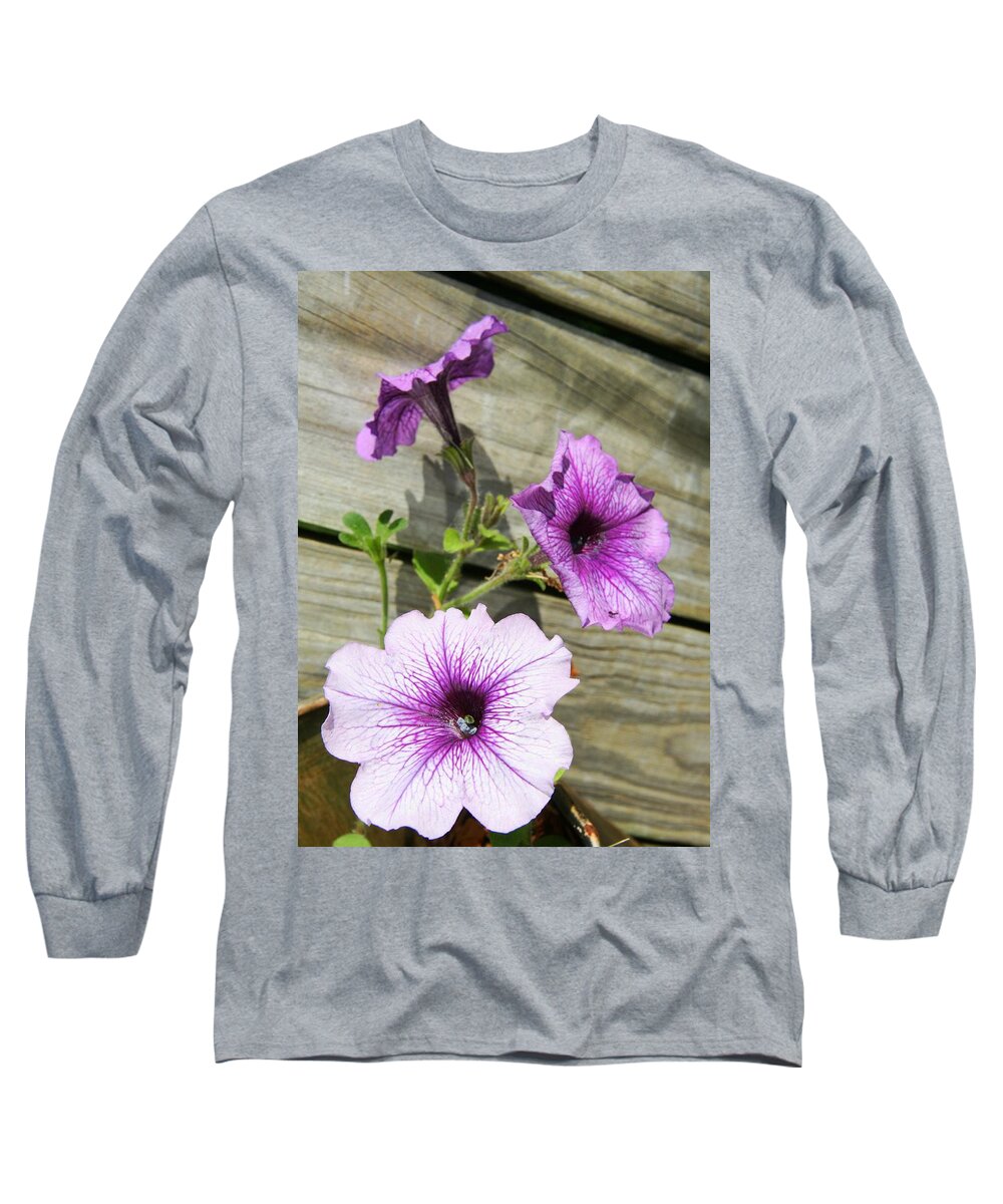 Flower Long Sleeve T-Shirt featuring the photograph Three for Me by Phil Cappiali Jr
