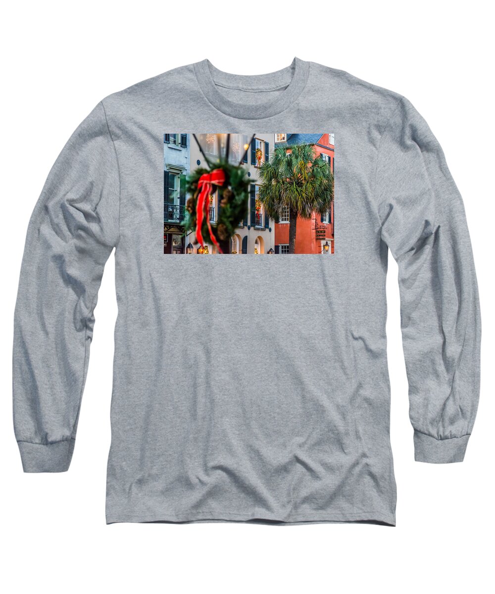 Charleston Long Sleeve T-Shirt featuring the photograph Tis the Season - Charleston SC by Donnie Whitaker
