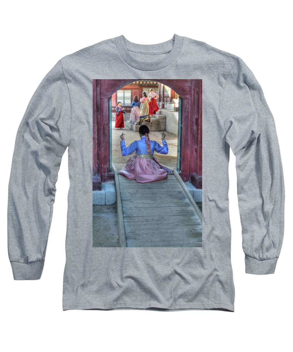 Korea Long Sleeve T-Shirt featuring the photograph Traditional Clothes in Korea by Bill Hamilton