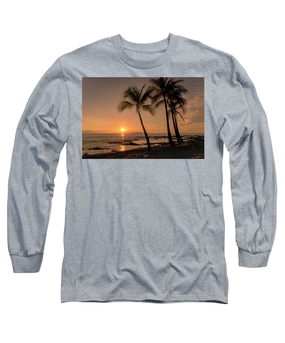 Tropical Sunset Long Sleeve T-Shirt featuring the photograph Tropical Sunset 0701 by Kristina Rinell