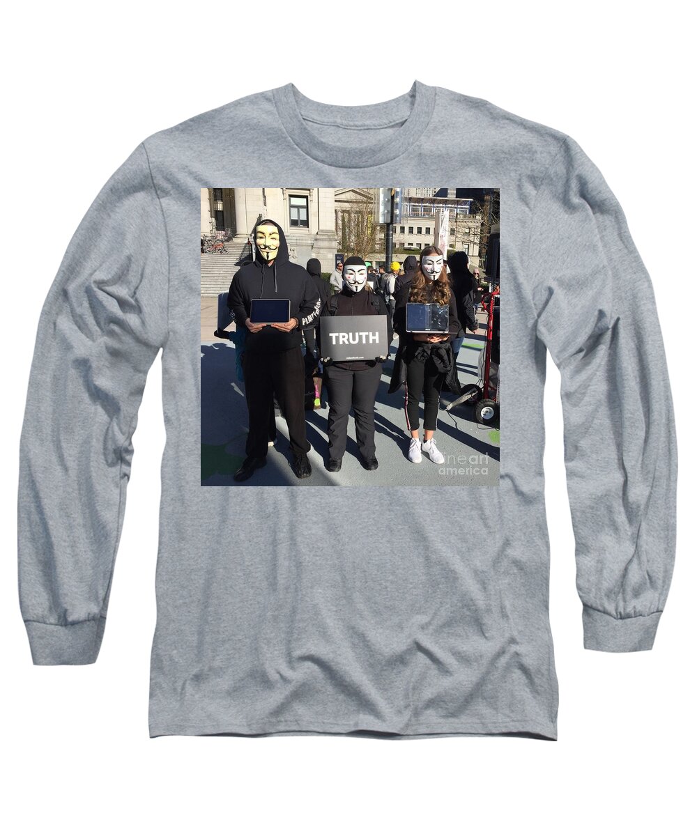 Mask Long Sleeve T-Shirt featuring the photograph Truth by Bill Thomson