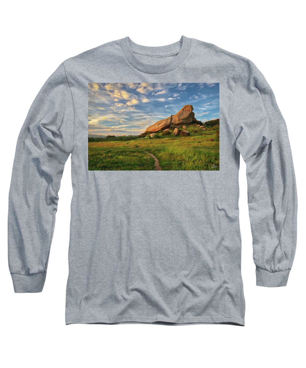 Turtle Rock Long Sleeve T-Shirt featuring the photograph Turtle Rock At Sunset by Endre Balogh