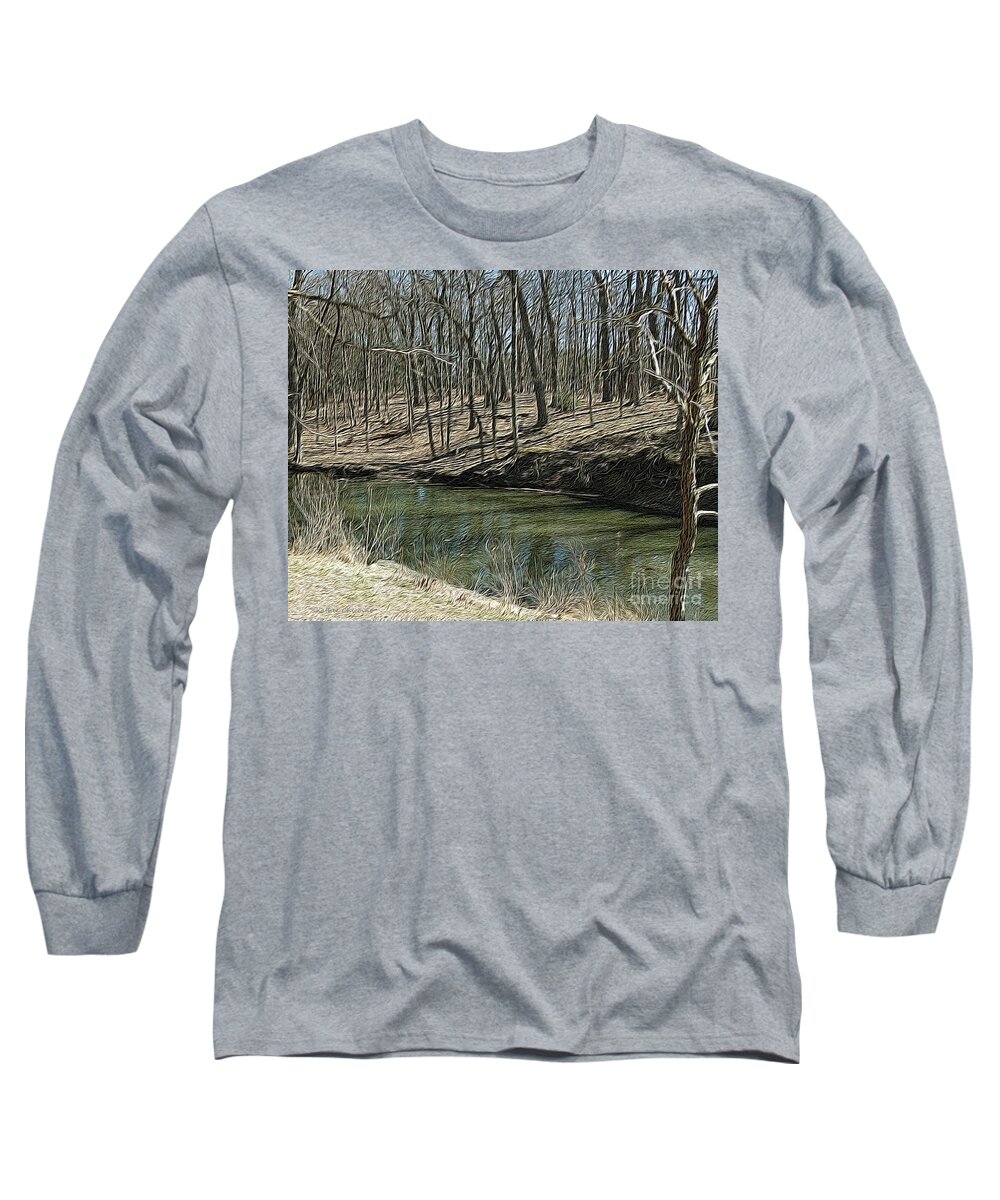 Photography Long Sleeve T-Shirt featuring the photograph Upstream by Kathie Chicoine