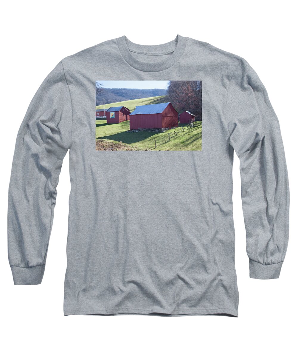 Photograph Long Sleeve T-Shirt featuring the photograph Virginia Barn Quilt Series XXIX by Suzanne Gaff