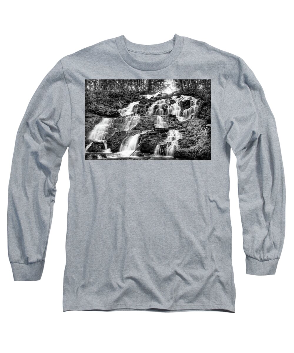 Vogel State Park Long Sleeve T-Shirt featuring the photograph Vogel State Park Waterfall by Anna Rumiantseva