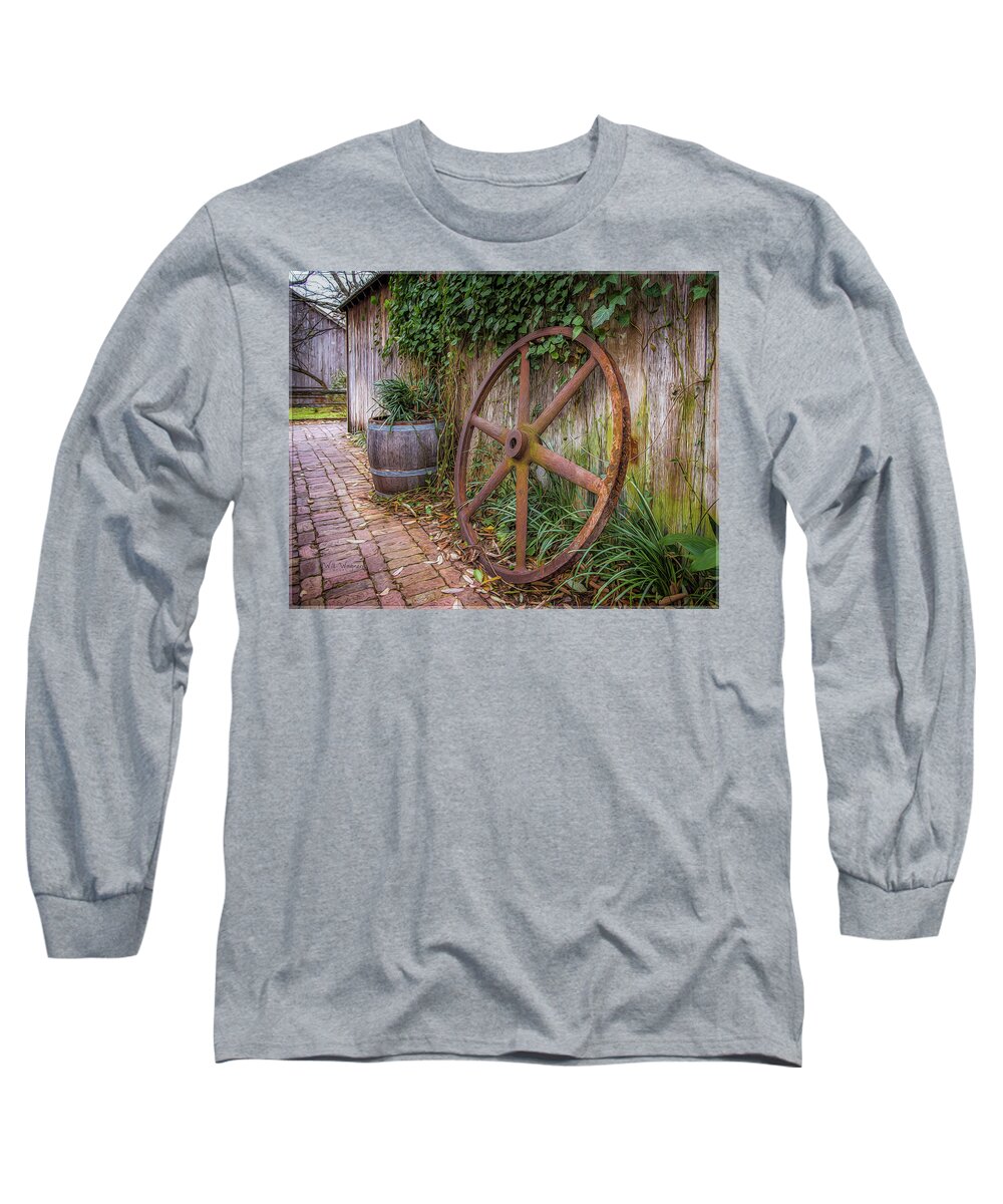 Texas Long Sleeve T-Shirt featuring the photograph Wagon Wheel by Will Wagner
