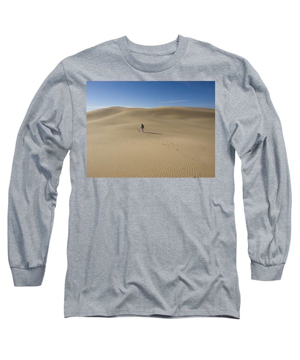 Walking Long Sleeve T-Shirt featuring the photograph Walking on the Sand by Tara Lynn