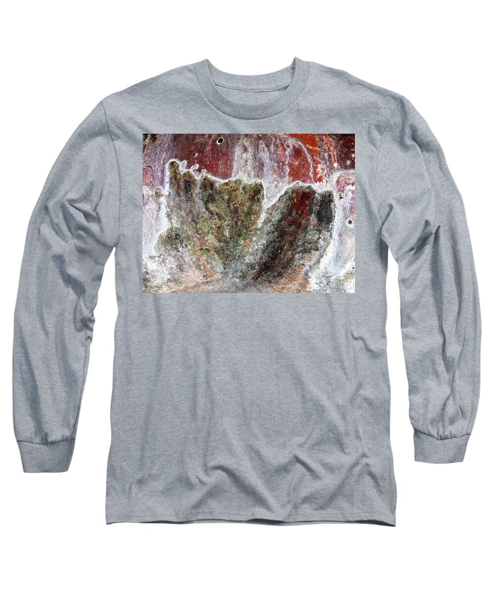Texture Long Sleeve T-Shirt featuring the photograph Wall Abstract 144 by Maria Huntley