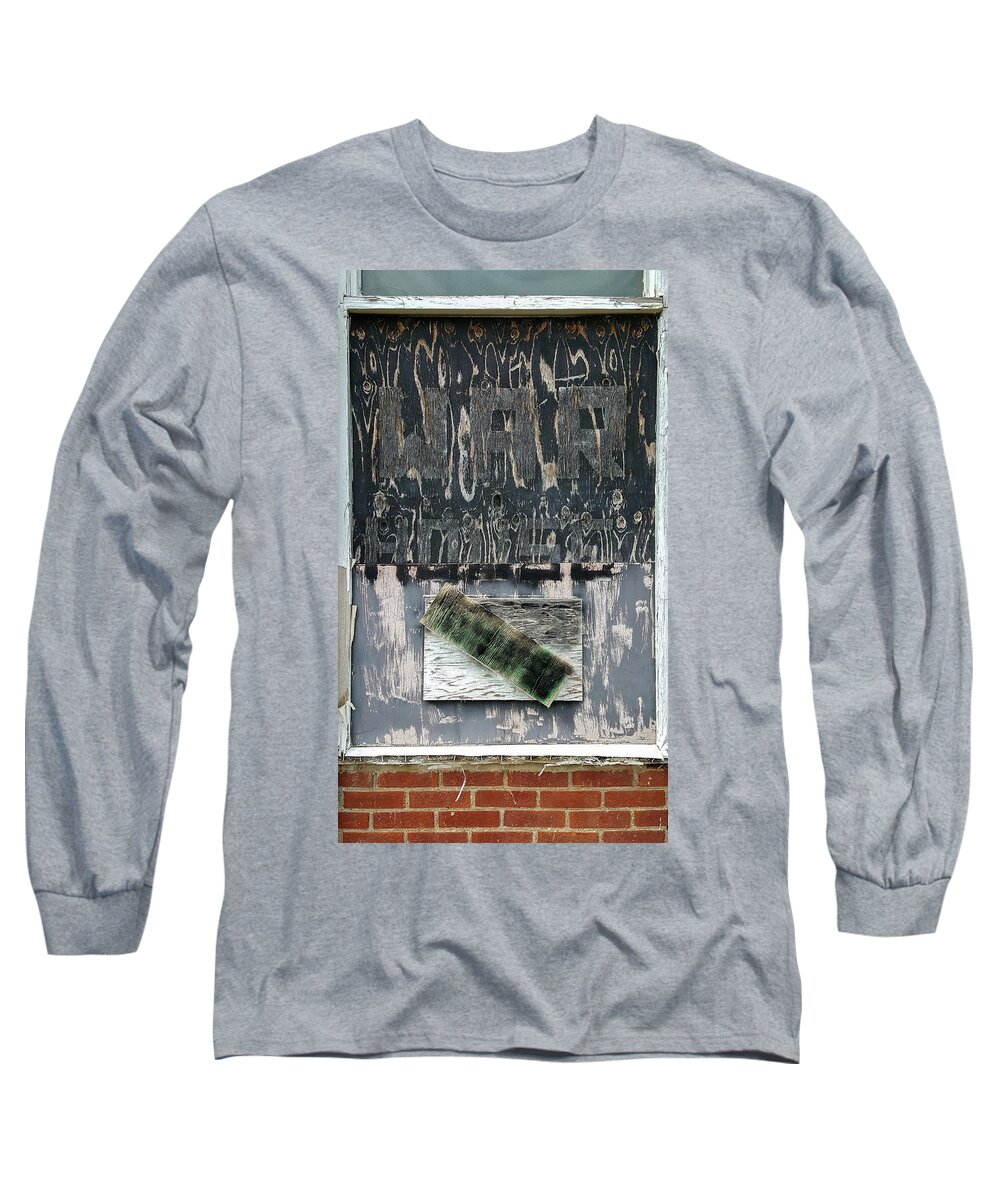 Window Long Sleeve T-Shirt featuring the photograph War House by Lynn Hansen