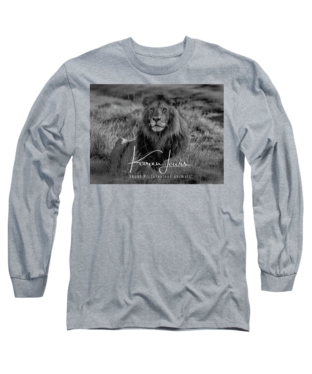 Masai Mara Long Sleeve T-Shirt featuring the photograph Watching and Waiting by Karen Lewis