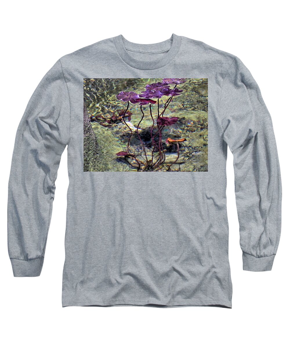 Water Lily Pads Long Sleeve T-Shirt featuring the photograph Water Lily Pads 8 by Hazel Vaughn