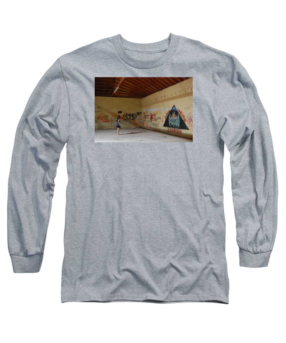 Potato Barn Long Sleeve T-Shirt featuring the photograph Wear house by Katelyn Welch