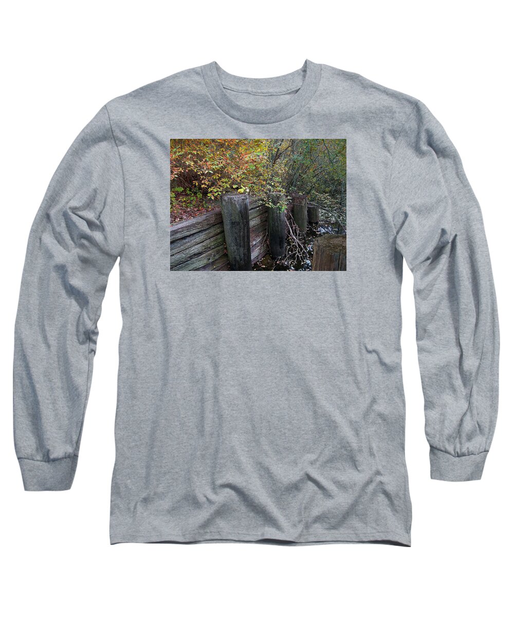 Cedric Hampton Long Sleeve T-Shirt featuring the photograph Weathered Wood In Autumn by Cedric Hampton