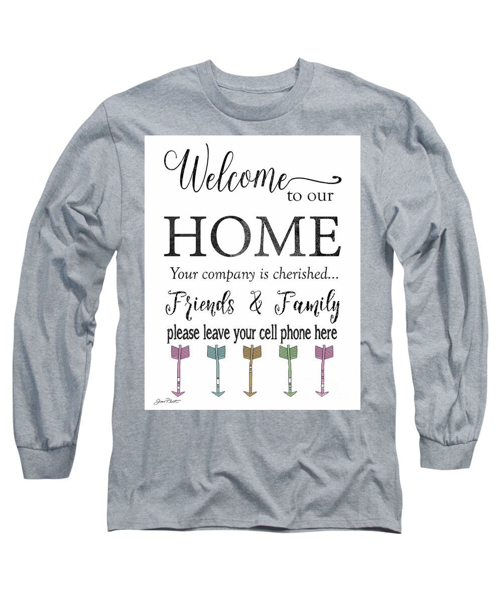 Welcome Long Sleeve T-Shirt featuring the digital art Welcome Home-F by Jean Plout