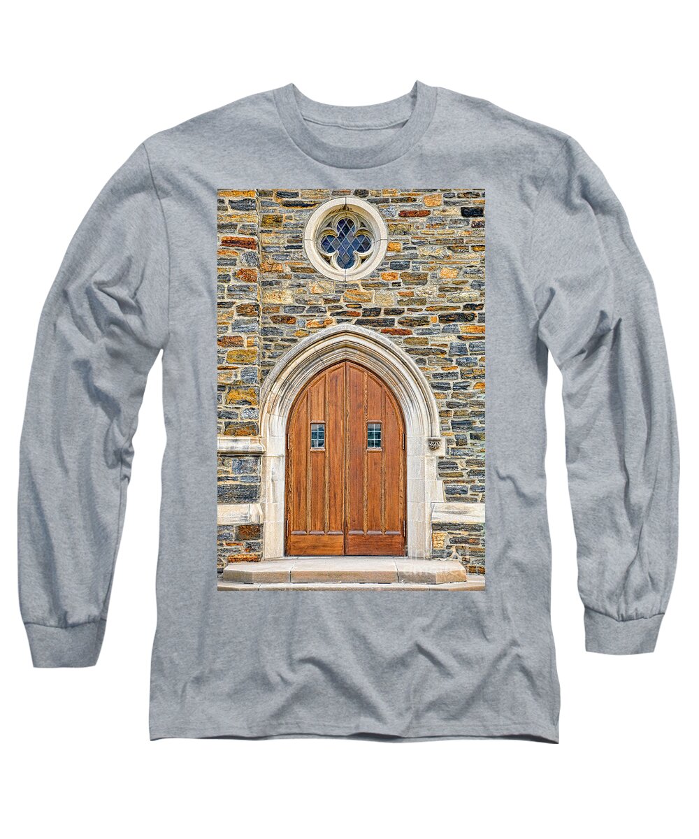 Door Long Sleeve T-Shirt featuring the photograph Wooden Doors by Sharon McConnell