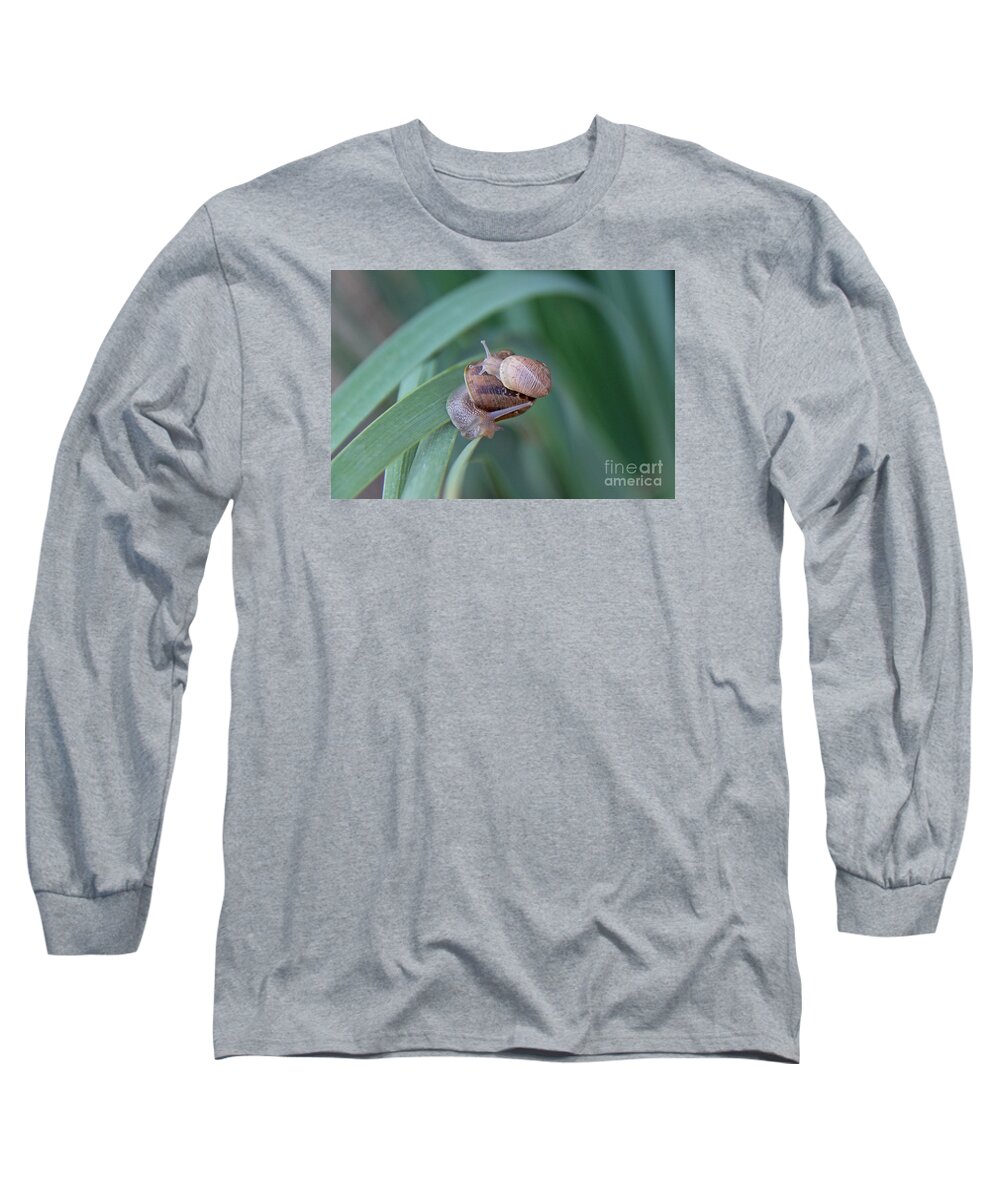 Snail Long Sleeve T-Shirt featuring the photograph You and Me Kid by Suzanne Oesterling