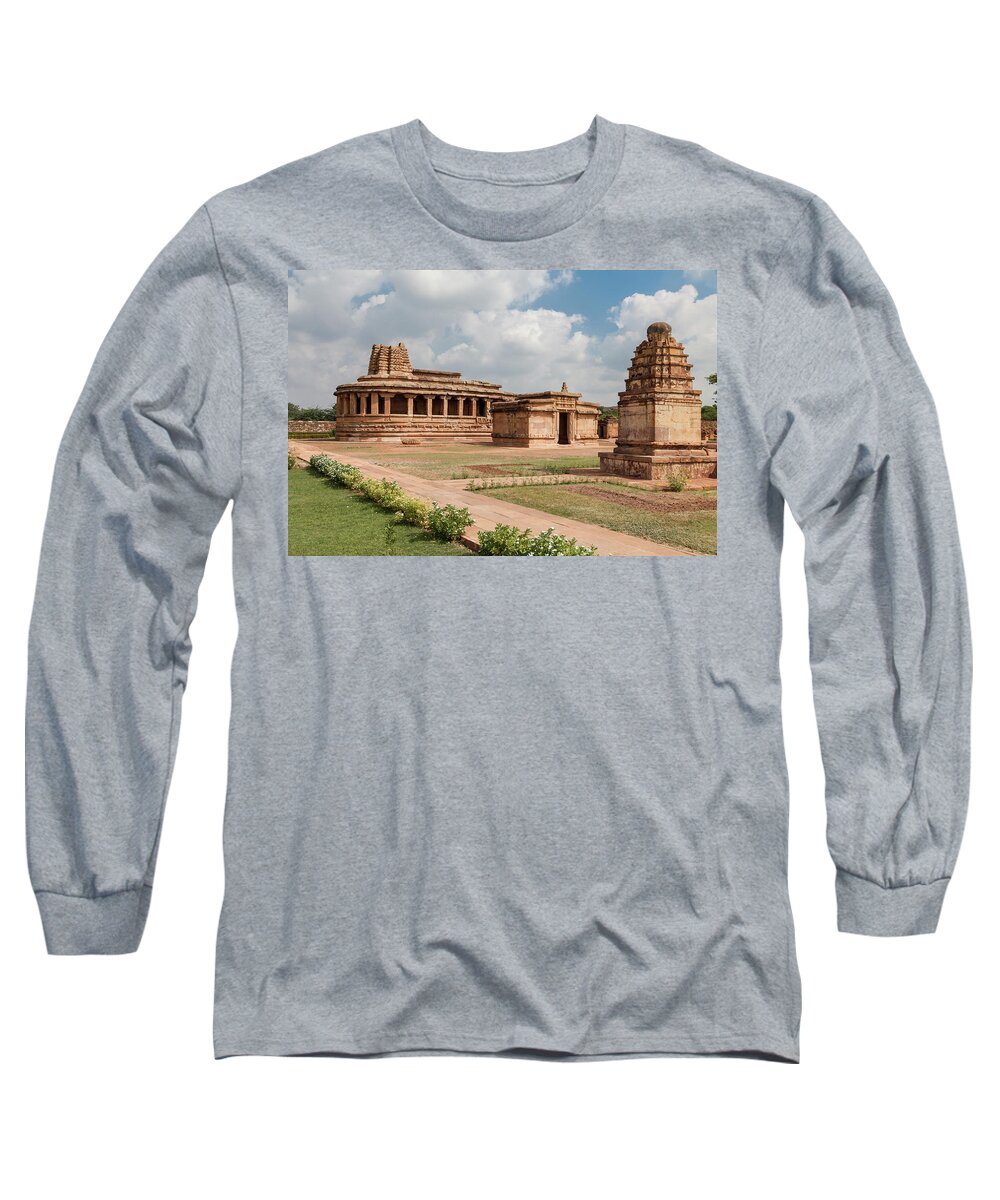 Aihole Long Sleeve T-Shirt featuring the photograph Aihole,Durga Temple #1 by Maria Heyens