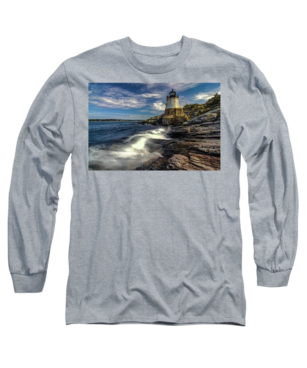 Castle Hill Long Sleeve T-Shirt featuring the photograph Castle Hill Lighthouse Newport Rhode Island #1 by Alex Grichenko