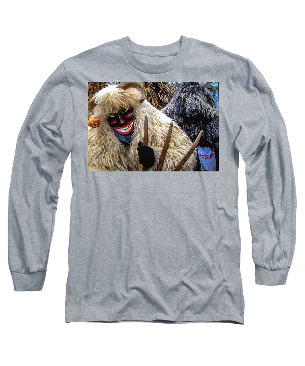 Horned Long Sleeve T-Shirt featuring the photograph Hungarian Buso #1 by Tito Slack