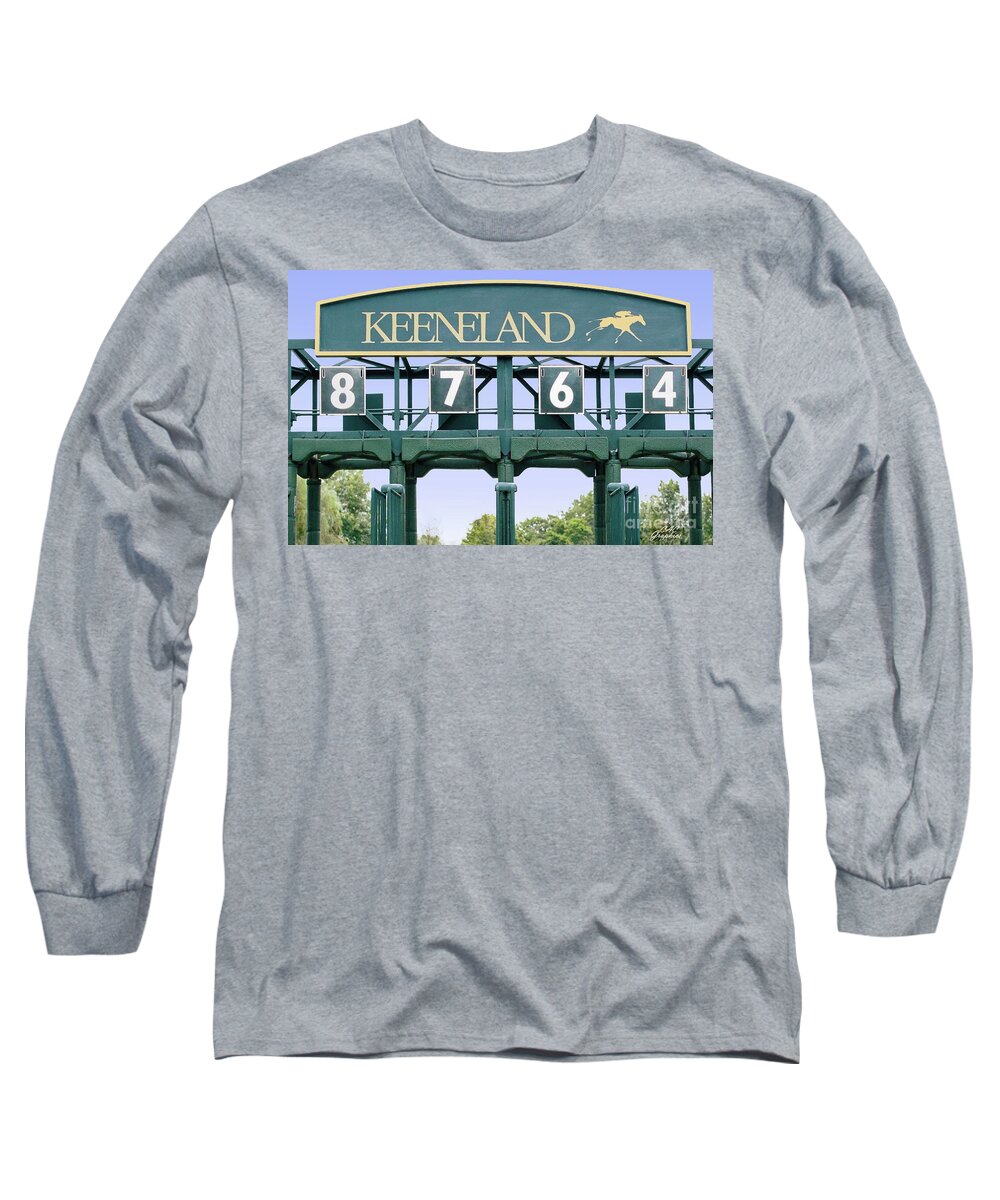 Keeneland Long Sleeve T-Shirt featuring the photograph Keeneland Starting Gate #1 by CAC Graphics