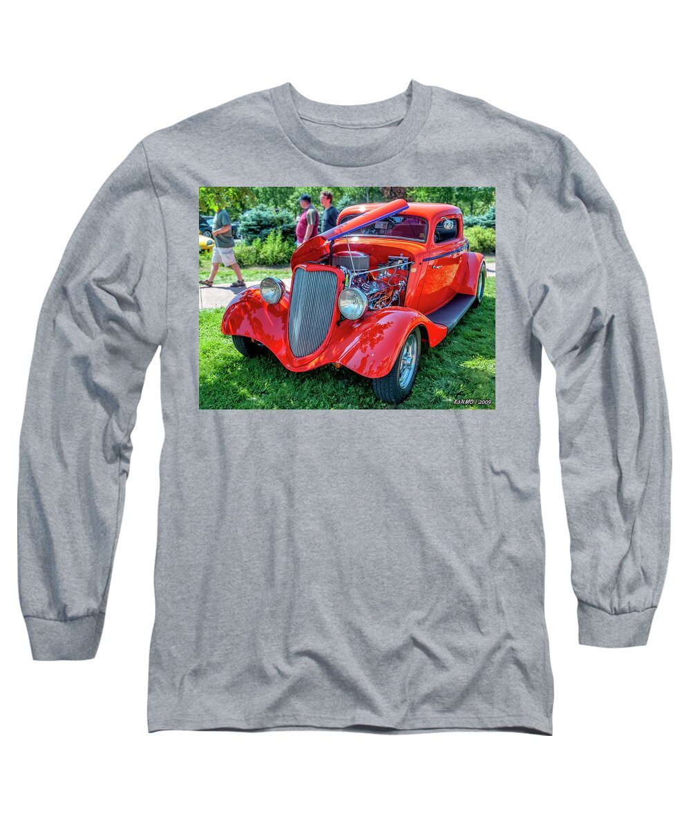 1934 Long Sleeve T-Shirt featuring the photograph 1934 Ford 3 window coupe hot rod by Ken Morris