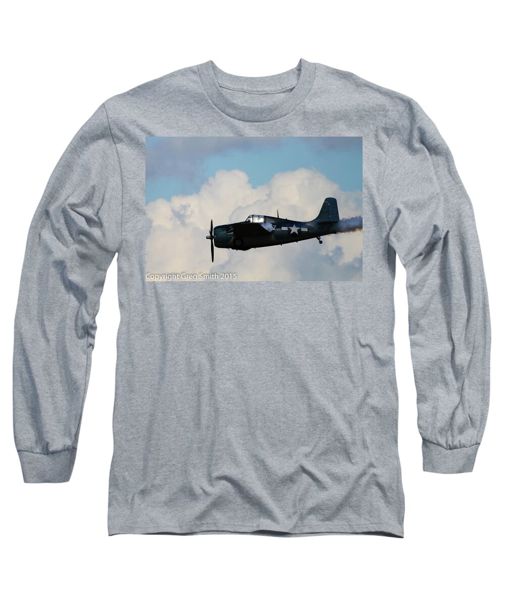 F4f Wildcat Long Sleeve T-Shirt featuring the photograph F4F Wildcat #2 by Greg Smith