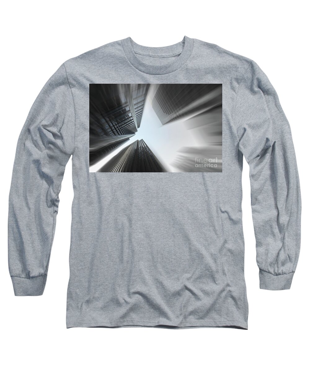 Chicago Long Sleeve T-Shirt featuring the photograph Skyscrapers in Motion by Raul Rodriguez