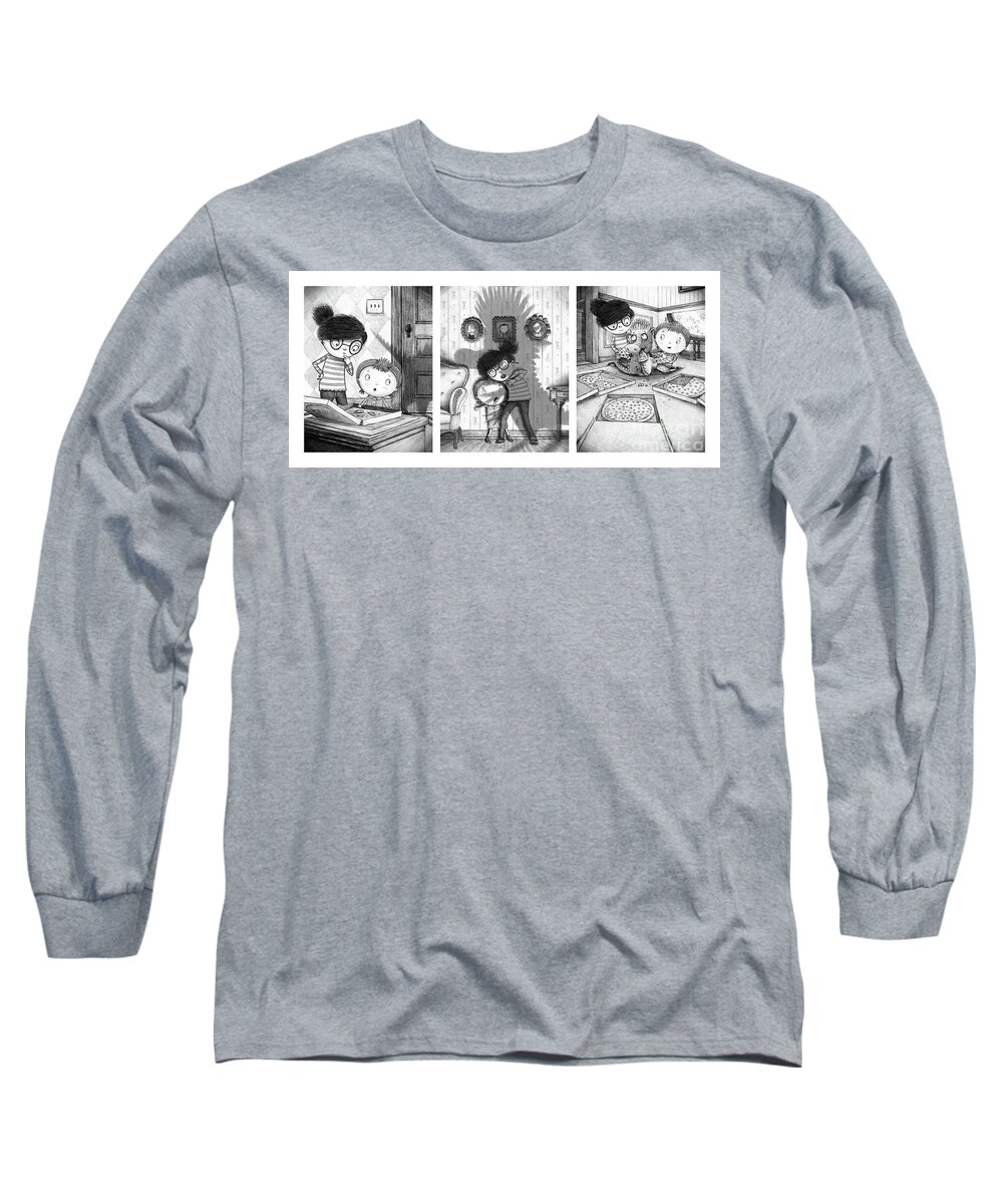 Pizza Long Sleeve T-Shirt featuring the digital art The Snarkle Beast #2 by Michael Ciccotello