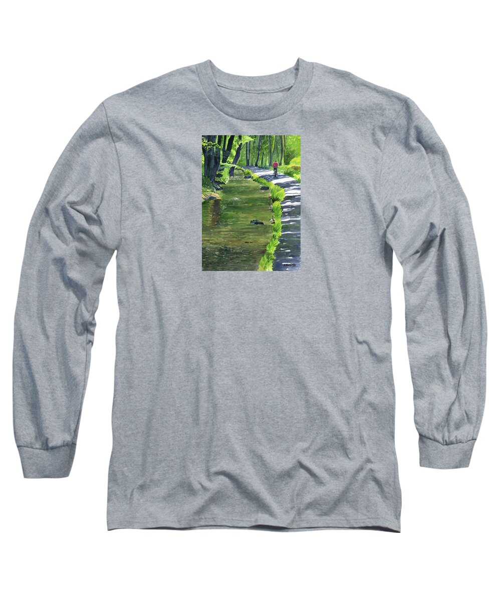 Peace Long Sleeve T-Shirt featuring the painting On the trail by Jeff Blazejovsky