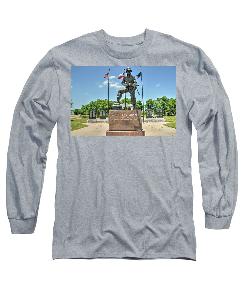 Audie Murphy Long Sleeve T-Shirt featuring the photograph Audie Murphy - War Hero 4 by Dyle Warren